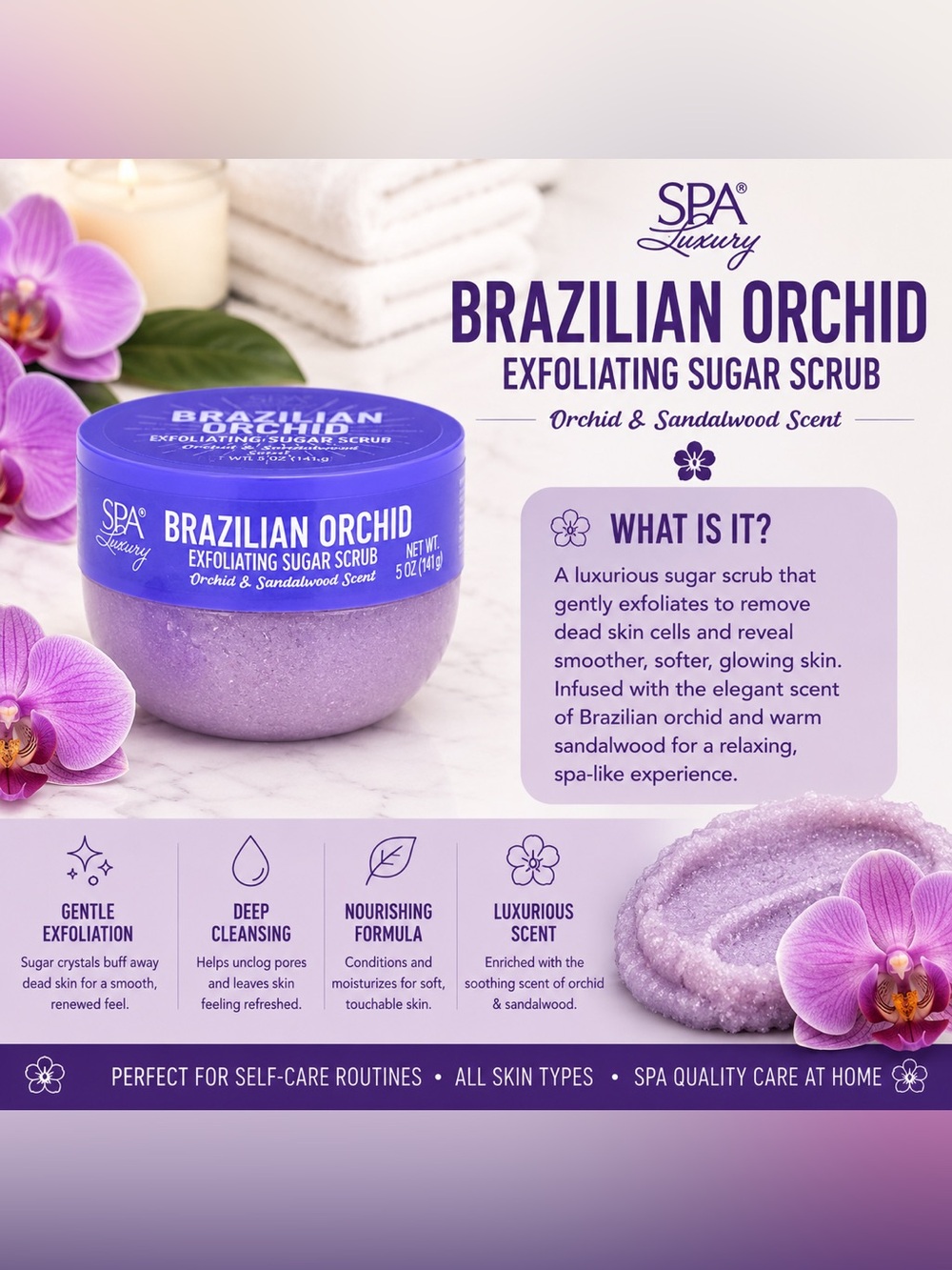 Brazilian Orchid Exfoliating Sugar Scrub